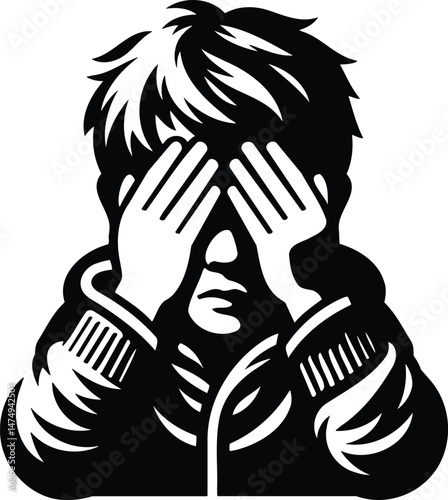 Child Covering Eyes Counting