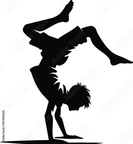Vector symbol child in motion