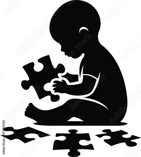 Puzzle Time Silhouette