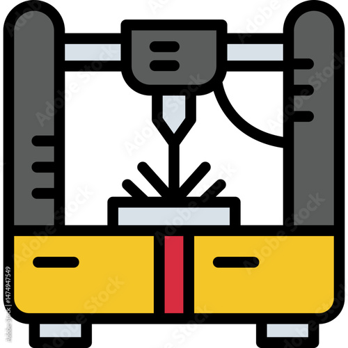 laser cutting icon