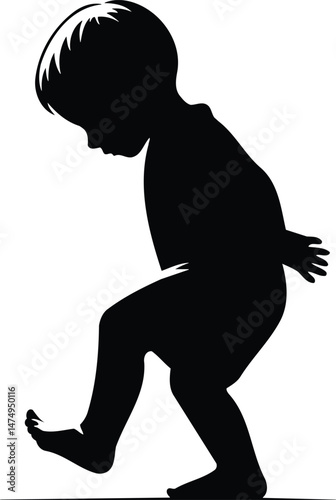 Child Tiptoeing Symbol