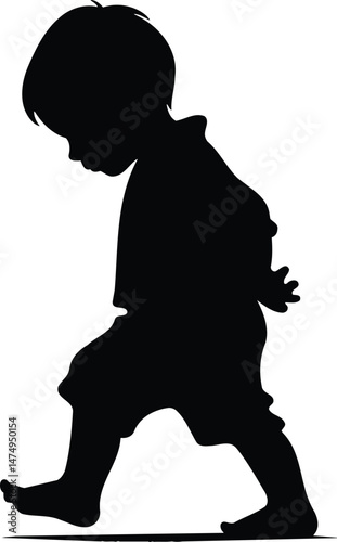 Silent Tiptoeing Silhouette