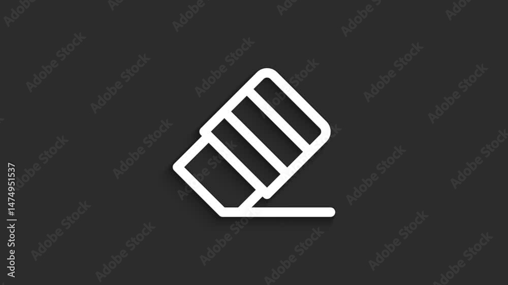 Eraser – Clean Lineal UI/UX Icon Animation in 4K