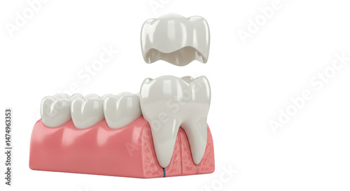 Isolated Tooth with Crown
