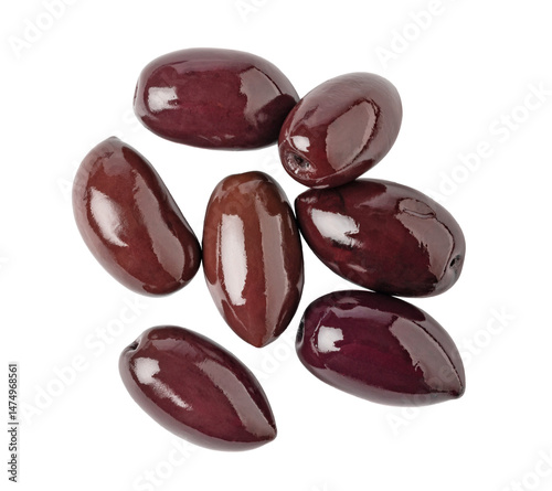 Kalamata olives isolated on transparent background