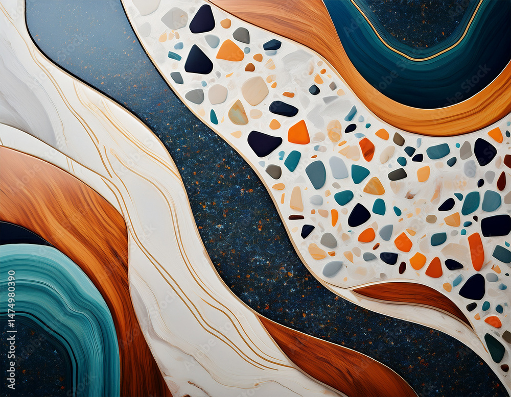 Obraz premium marble and granite terrazzo patterns for elegant interior design