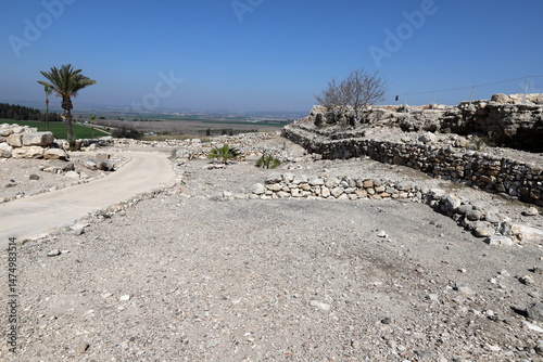 Excavations of the ancient city of Megiddo in the Jezreel Valley in Israel.