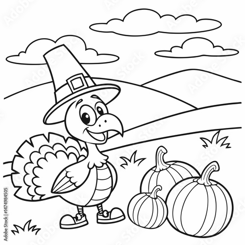 thanksgiving coloring page for kids