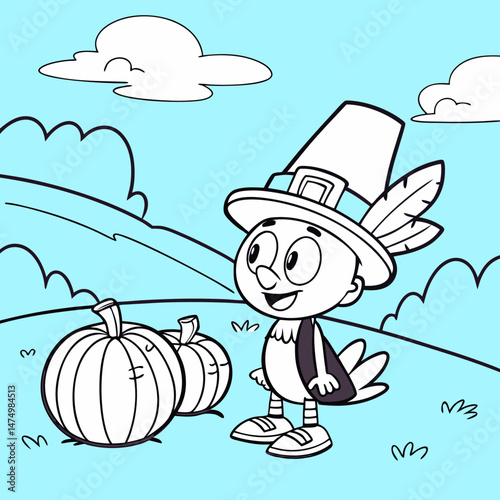 thanksgiving coloring page for kids