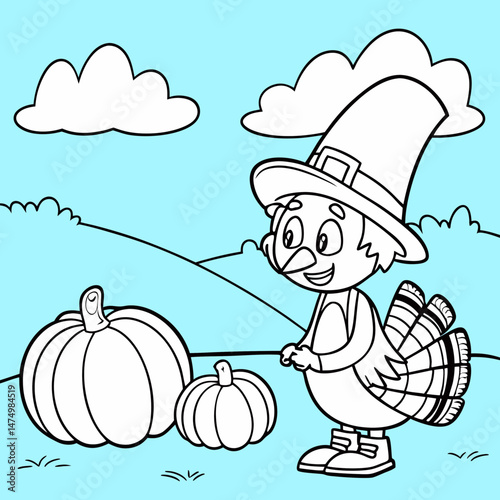 thanksgiving coloring page for kids