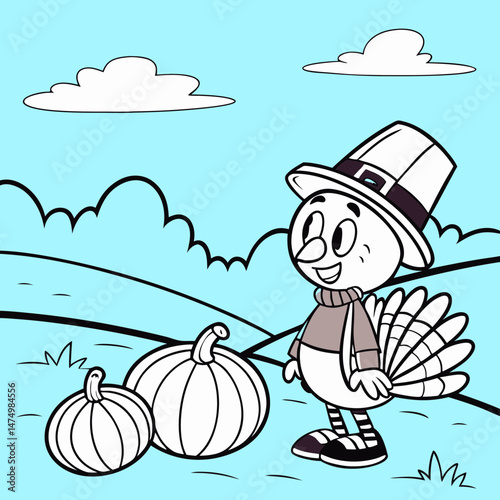thanksgiving coloring page for kids