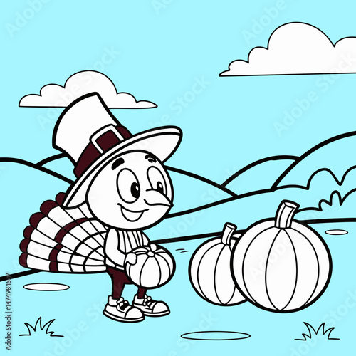 thanksgiving coloring page for kids