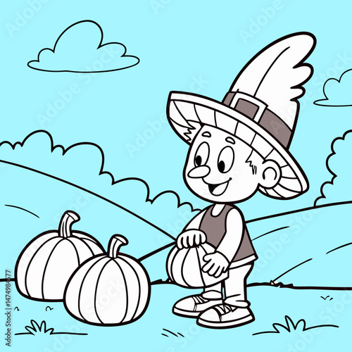 thanksgiving coloring page for kids