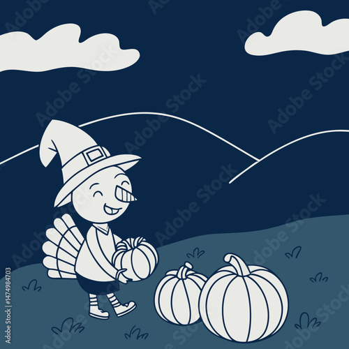 thanksgiving coloring page for kids
