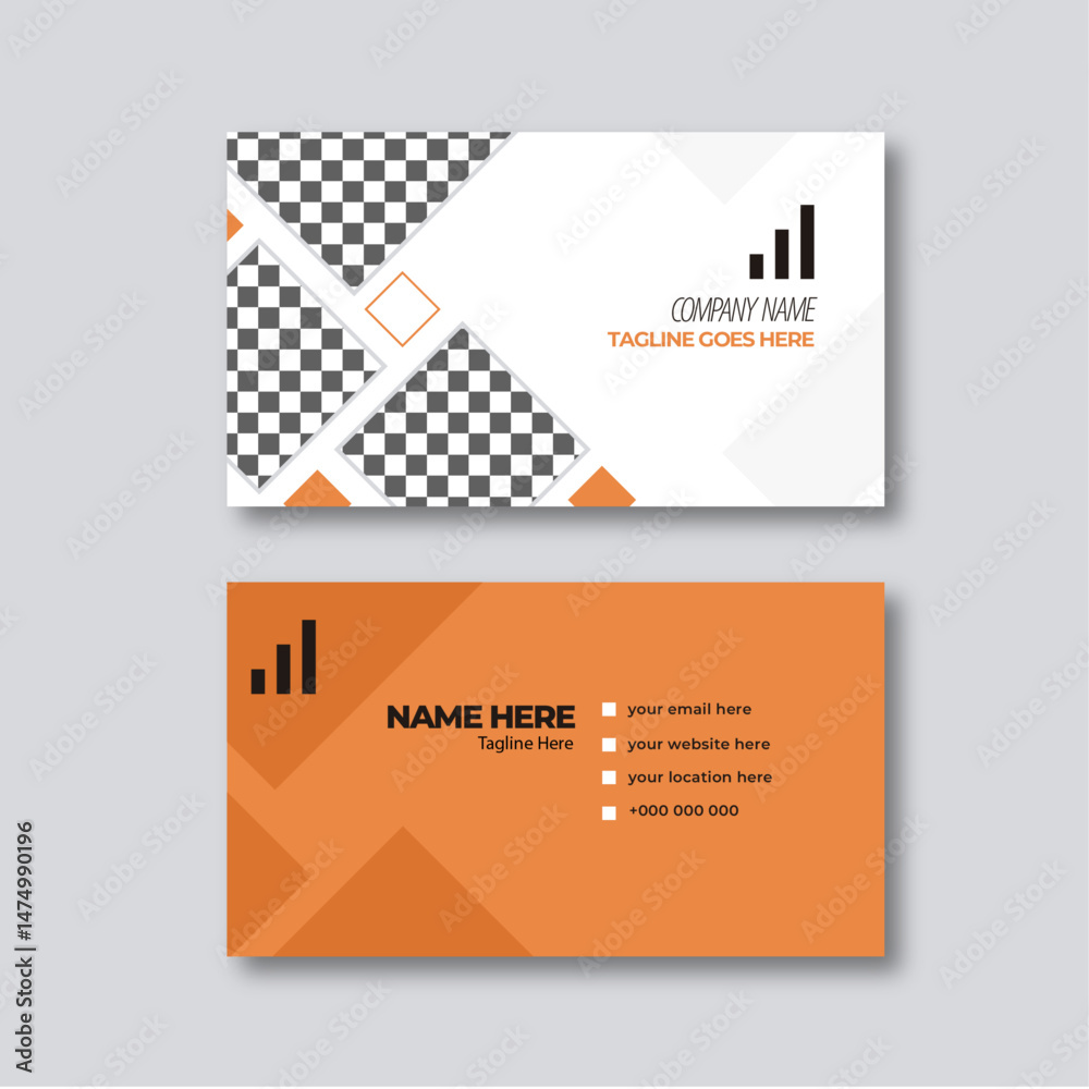 Business card design template, Clean professional business card template, visiting card, business card template.	