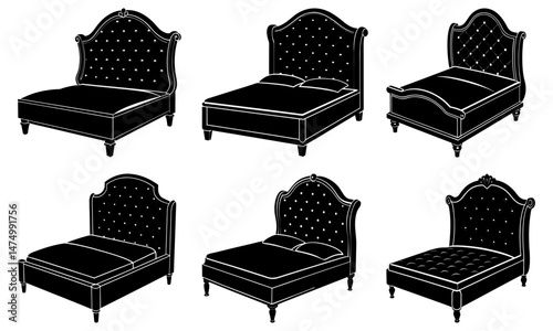 Black bundle 63 silhouette design with transparency for creative graphic applications