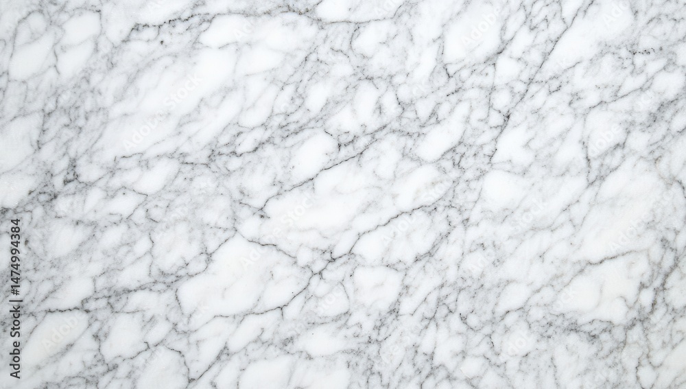 Obraz premium White marble surface with veined patterns. Detailed close-up view of the stone's texture