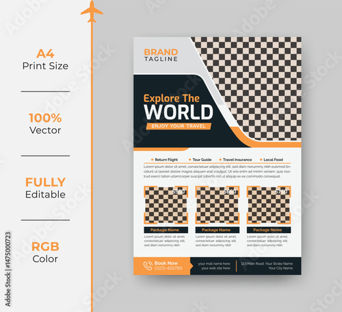 Travel Holiday Flyer Template for Tour & Adventure Promotions