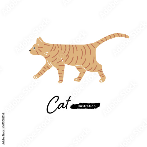 茶トラの猫のイラスト