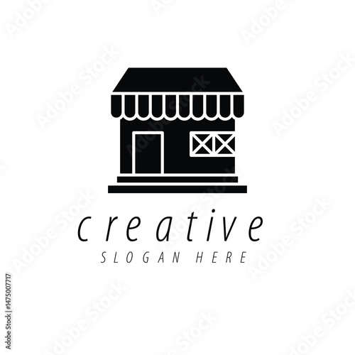 Creative Store Logo Design  Minimalist Shop Building Icon