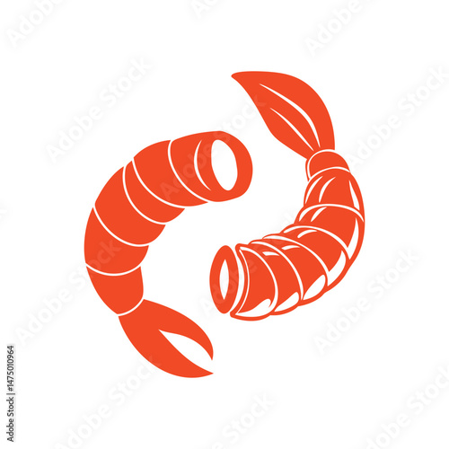 shrimp silhouette, shrimp icon vector, and shrimp fish silhouette vector illustration.