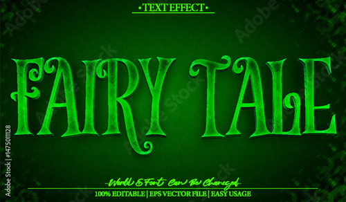 Fairytale Vector Text Effect Editable Alphabet Fantastic Magical