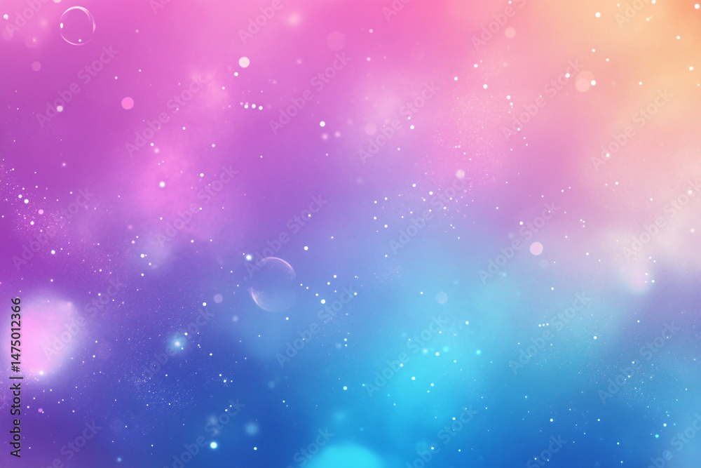 Obraz premium Dreamy pastel galaxy bokeh background sparkling lights and colors