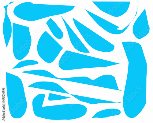 Abstract blue and white color background with stunning wavy pattern. The Background set features bold blue lines on a white background. Psychedelic pattern vector.