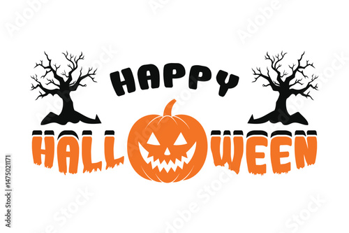 halloween pumpkin vector, Happy Halloween Custom Vector Illustration, Happy Halloween with Pumpkins Vector