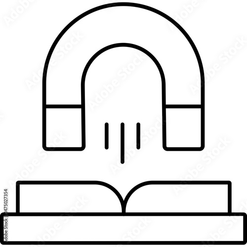 physics vector icon in line style