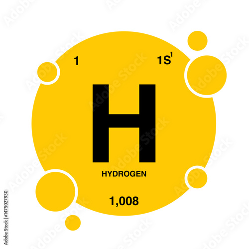 hydrogen symbol vector on the periodic table