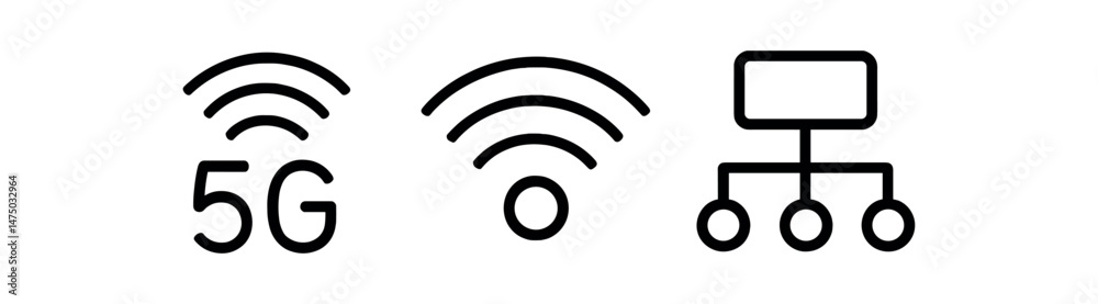 5g wireless and network symbols illustration 5g wireless and network symbols illustration