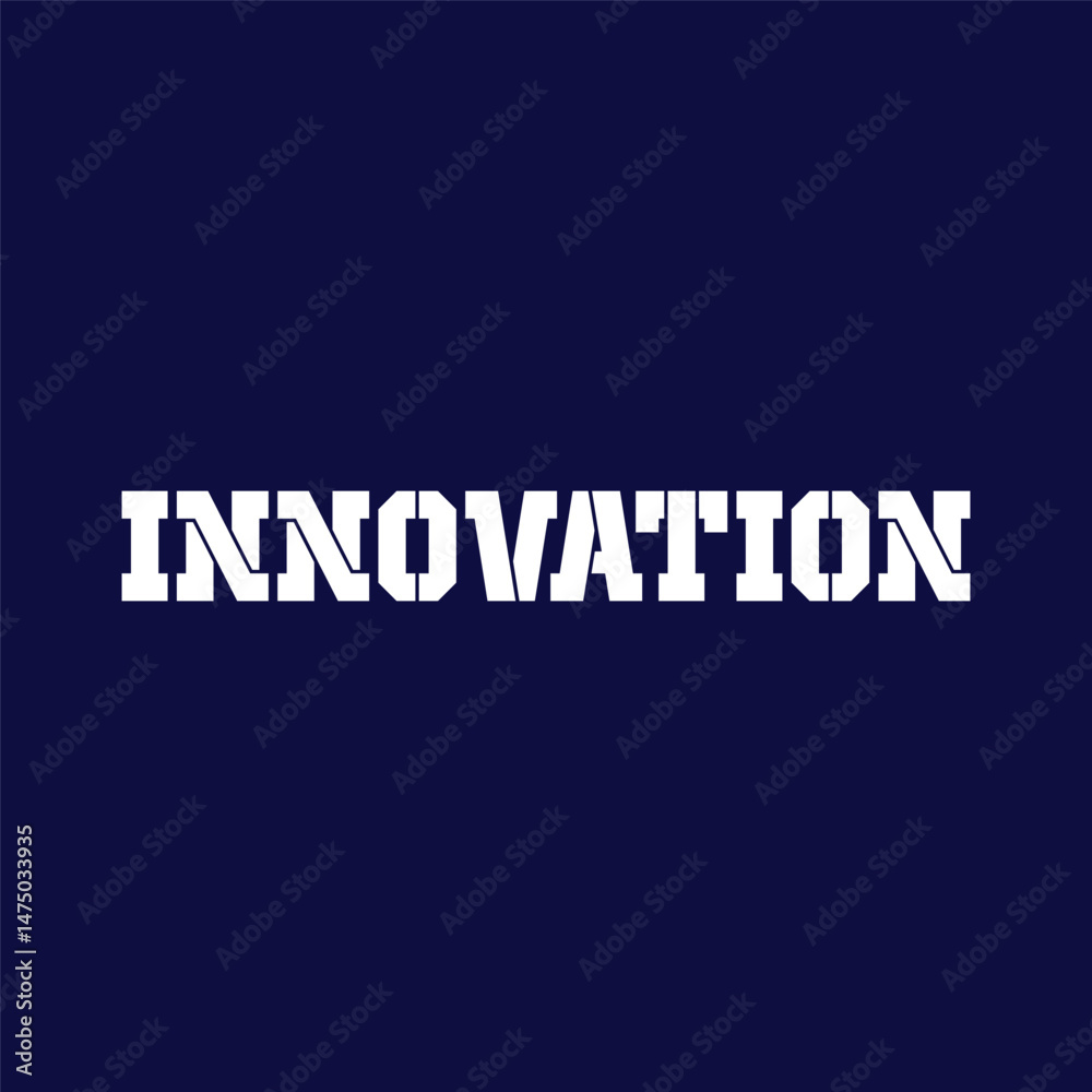 Fototapeta premium innovation colored rainbow word text suitable for logo design