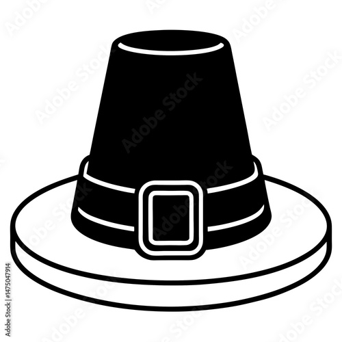 black bowler hat
