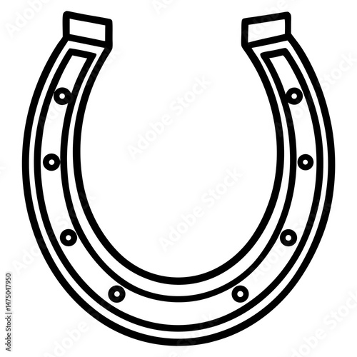 golden horseshoe isolated on black