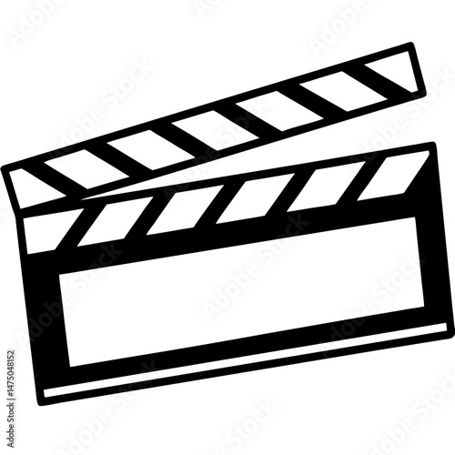 movie clapper board vector