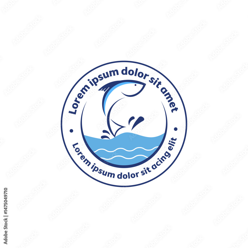 Obraz premium fish logo design