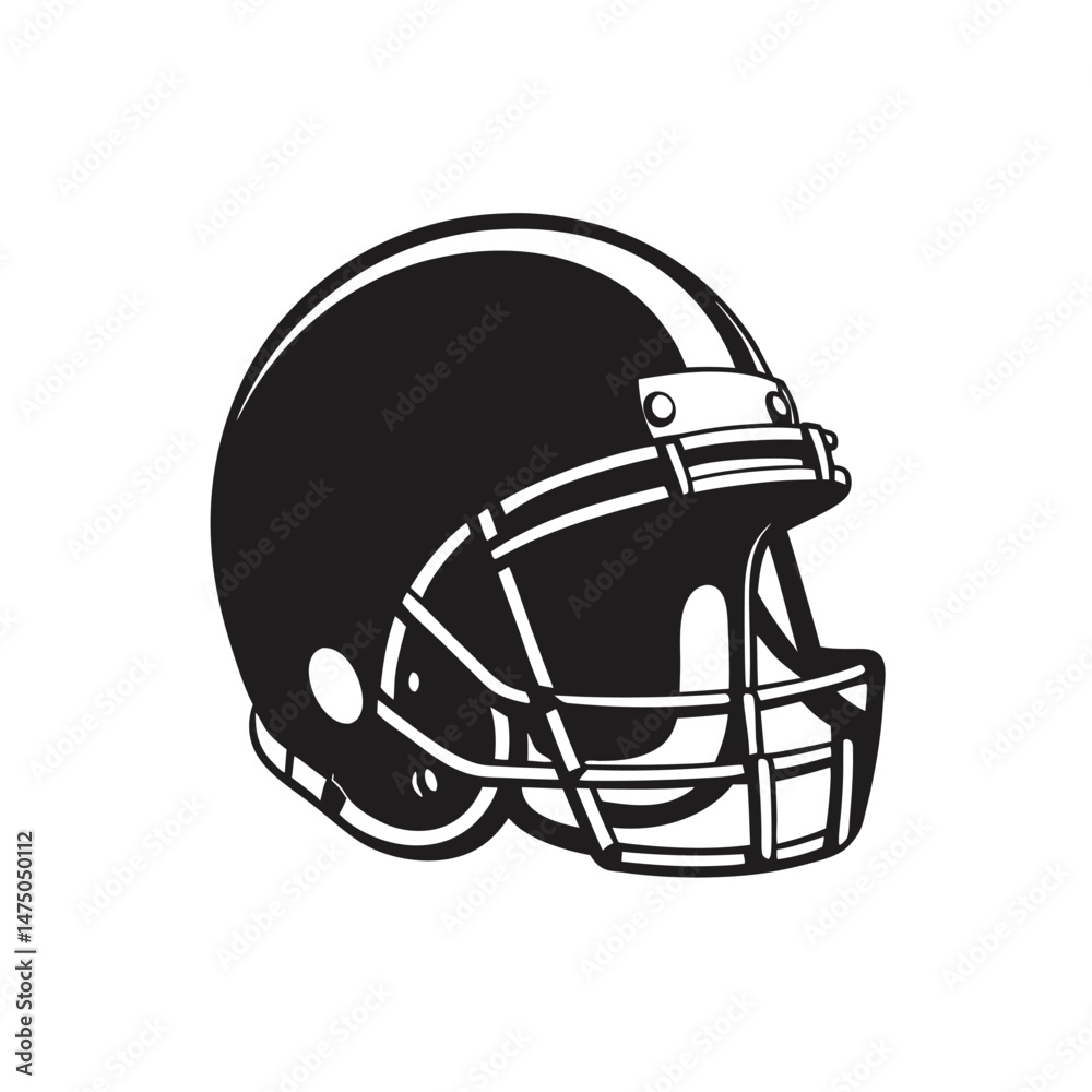 Fototapeta premium Rugby Helmet Vector art Design illustration