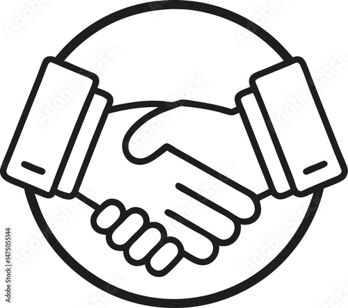 handshake icon vector illustration