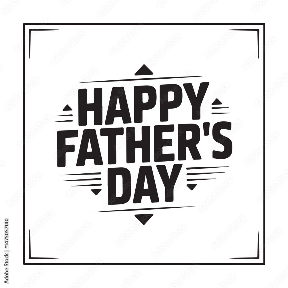 Obraz premium Happy father's day typography design vector art illustration(B)