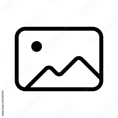 Pictures, photos, jpg files. Mountains and sun landscapes. Picture in frame. picture add icon. picture download icon. picture delete icon