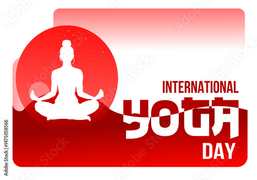 International Yoga Day – banner, poster, vector illustration
