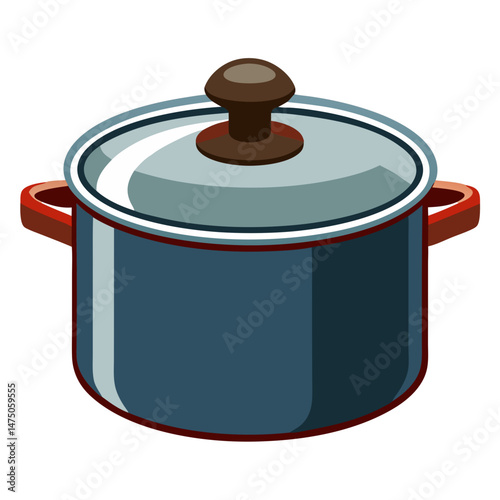 a cooking pot with a lid no background vector file.
