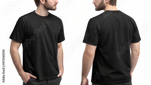 Black t-shirt mockup png, t-shirt mockup png free, black t shirt mockup front and back.