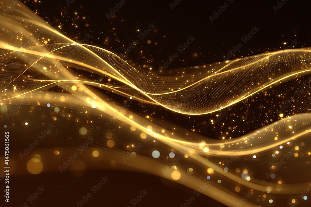Obraz premium Gold Wave Abstract Background