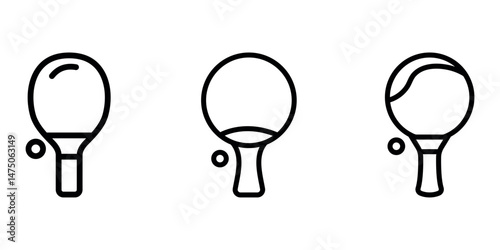 ping-pong outline or line icon design bundle.