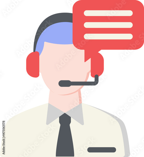 Male Agent Flat Icon