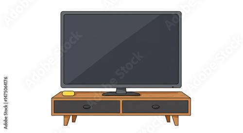 Isolated Television on Stand