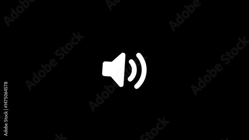 Volume icon moving in black