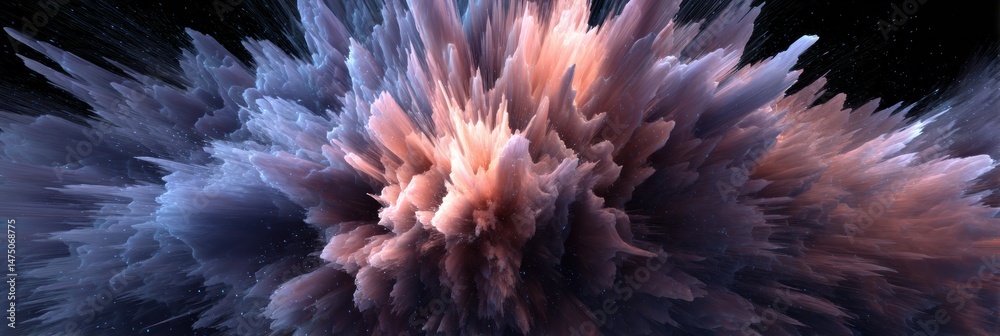 Obraz premium Vibrant Abstract Explosion With Intricate Muscle Tone Texture Illuminated by Top Light